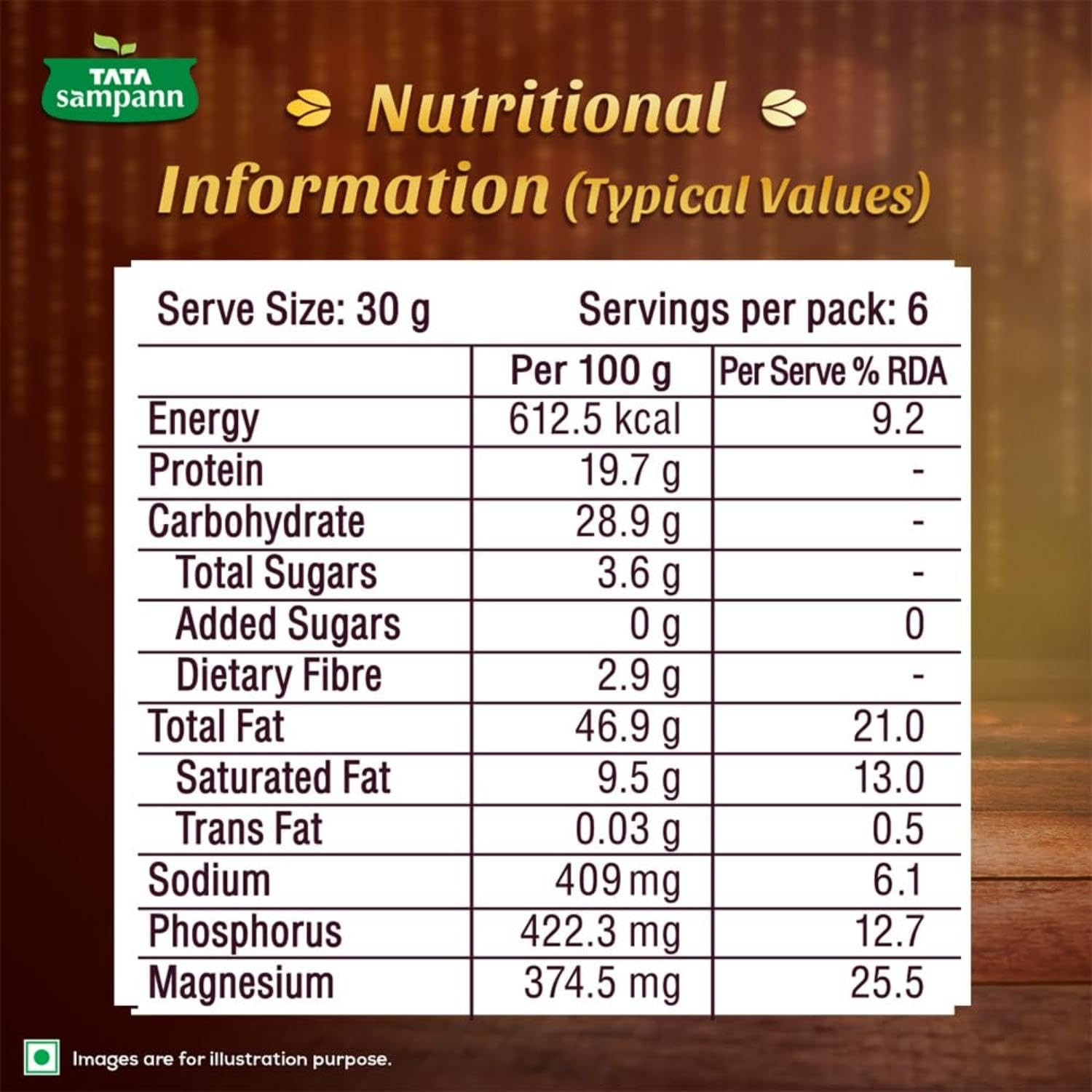 Tata Sampann Roasted Cashews 190 Gram