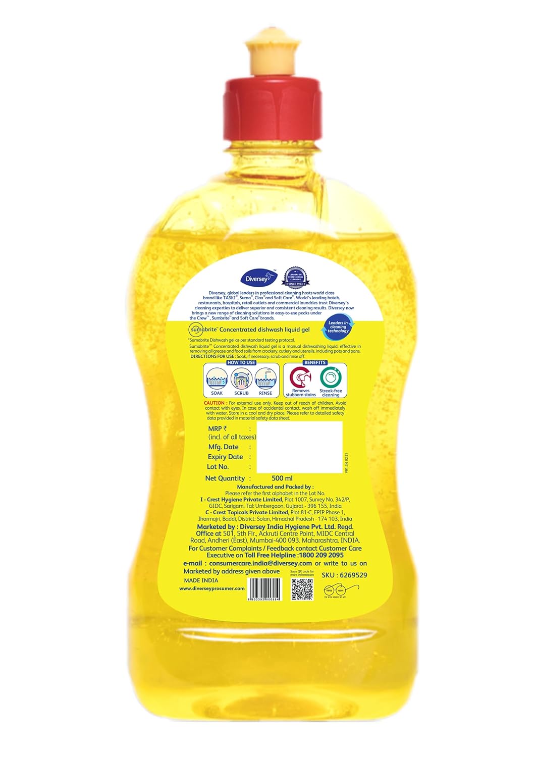 Sumabrite Dishwash Gel 500 Ml