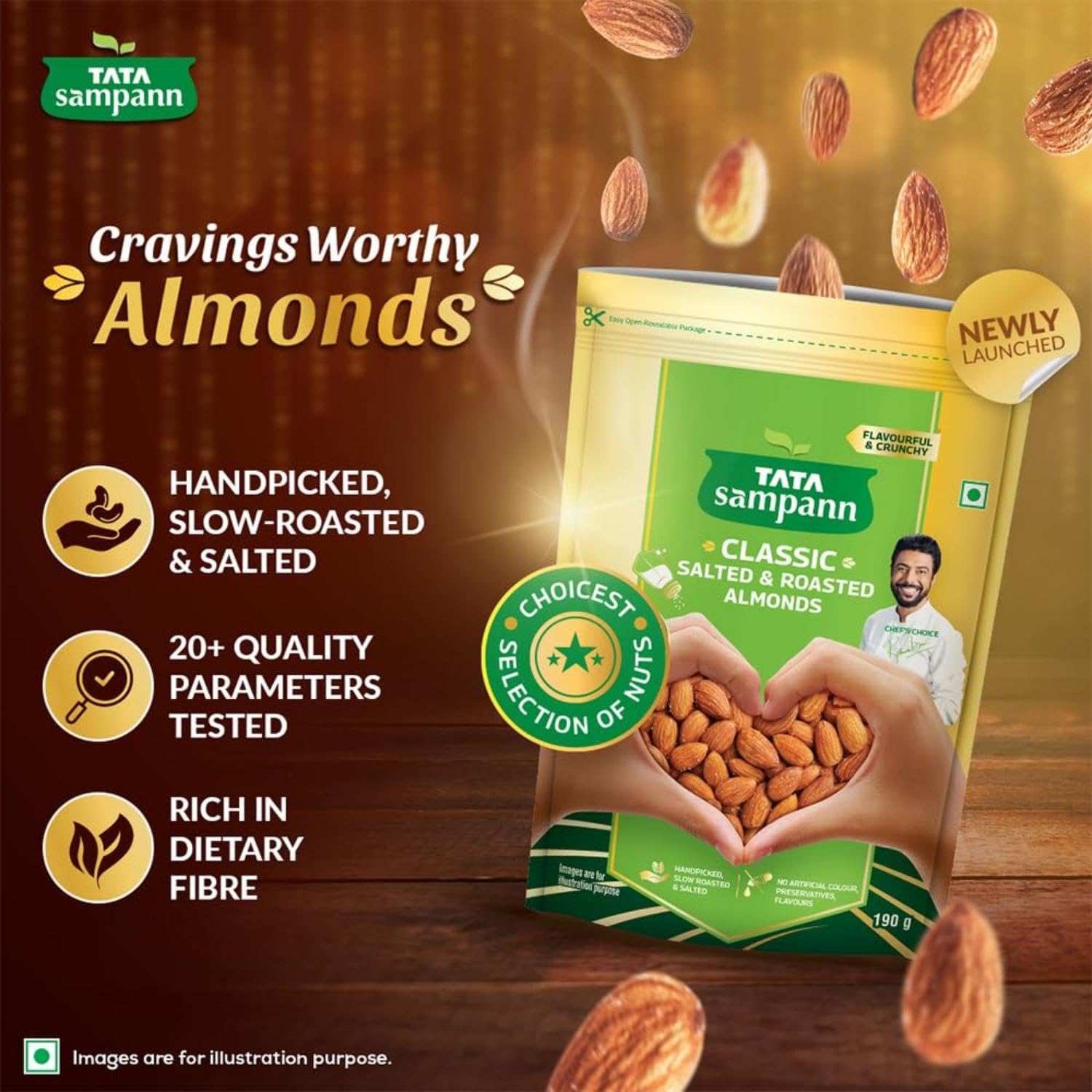 Tata Sampann Roasted Almond 190 Gram