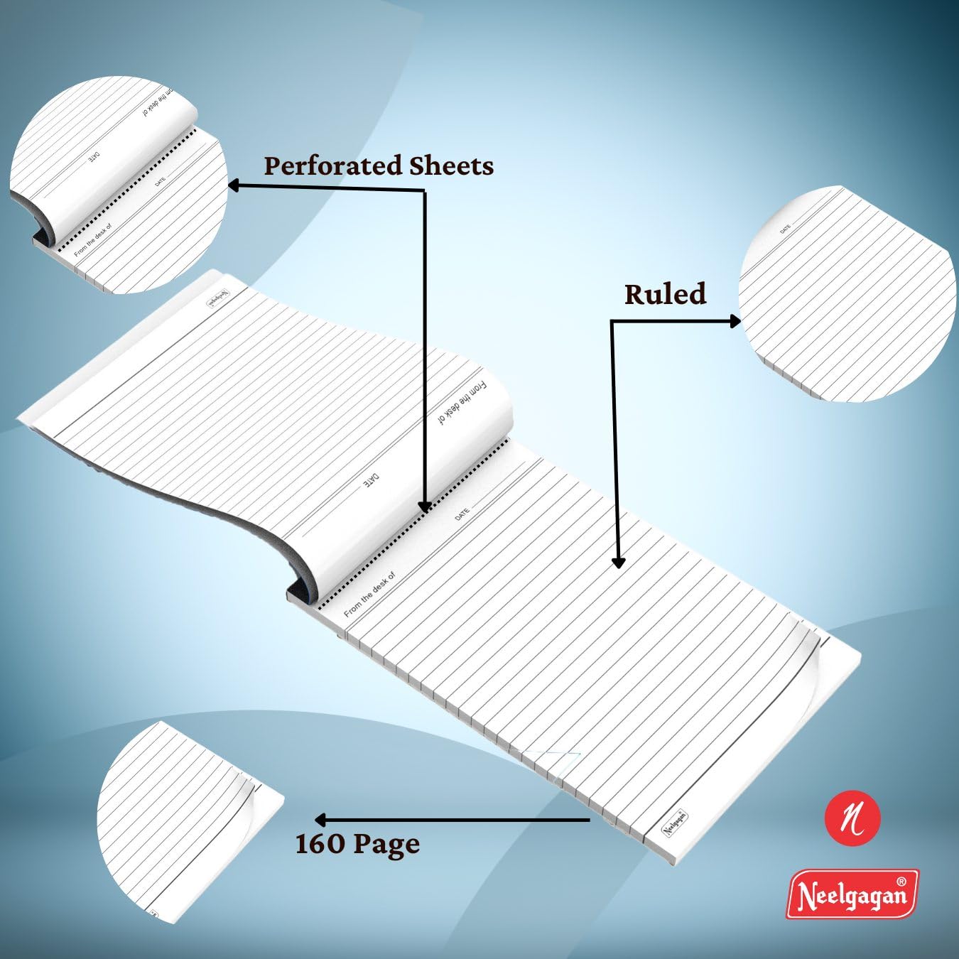 Notepad Pad No 33 160 Pages Neelgagan