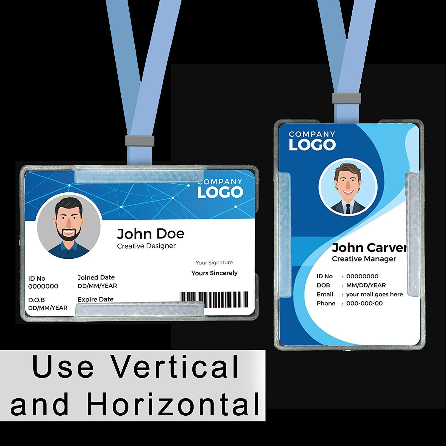 Generic ID Card Jacket Plastic Open