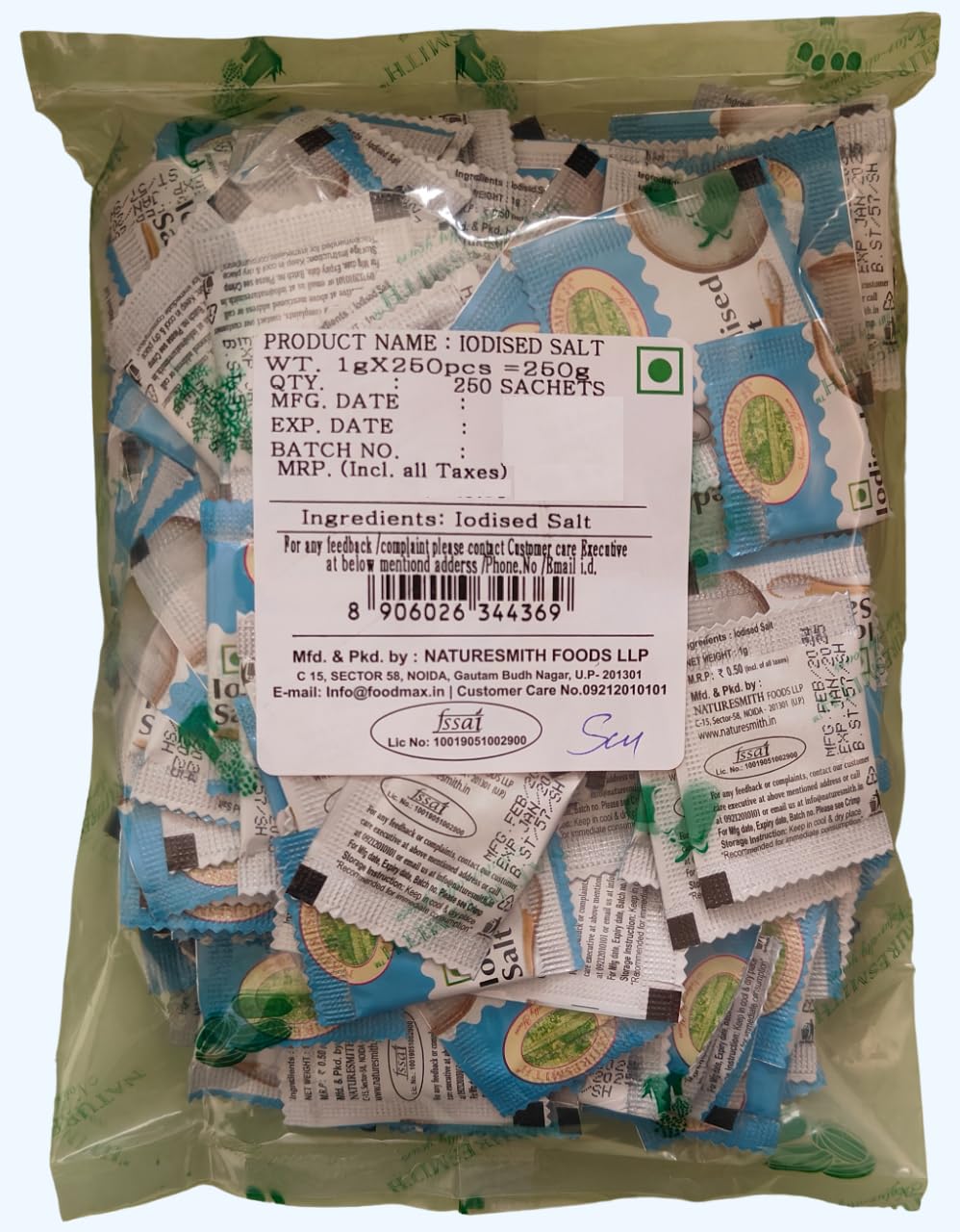 Naturesmith Salt Sachet 1 Gram Packet 250 Pcs