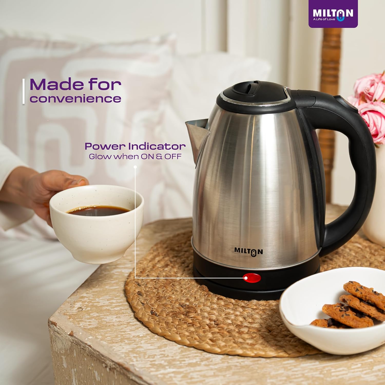 Milton Electric Kettle Stainless Steel 18 Ltr