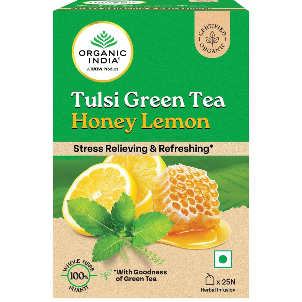 Image of Green Tea Honey lemon Pack of 25 Organic India