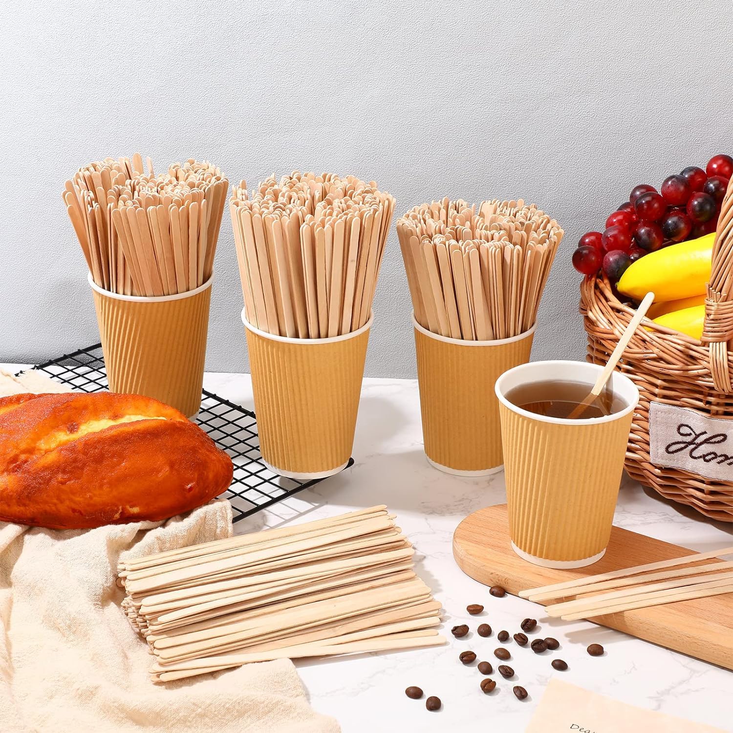 Wooden stirrer 500 pcs pkt 140 mm