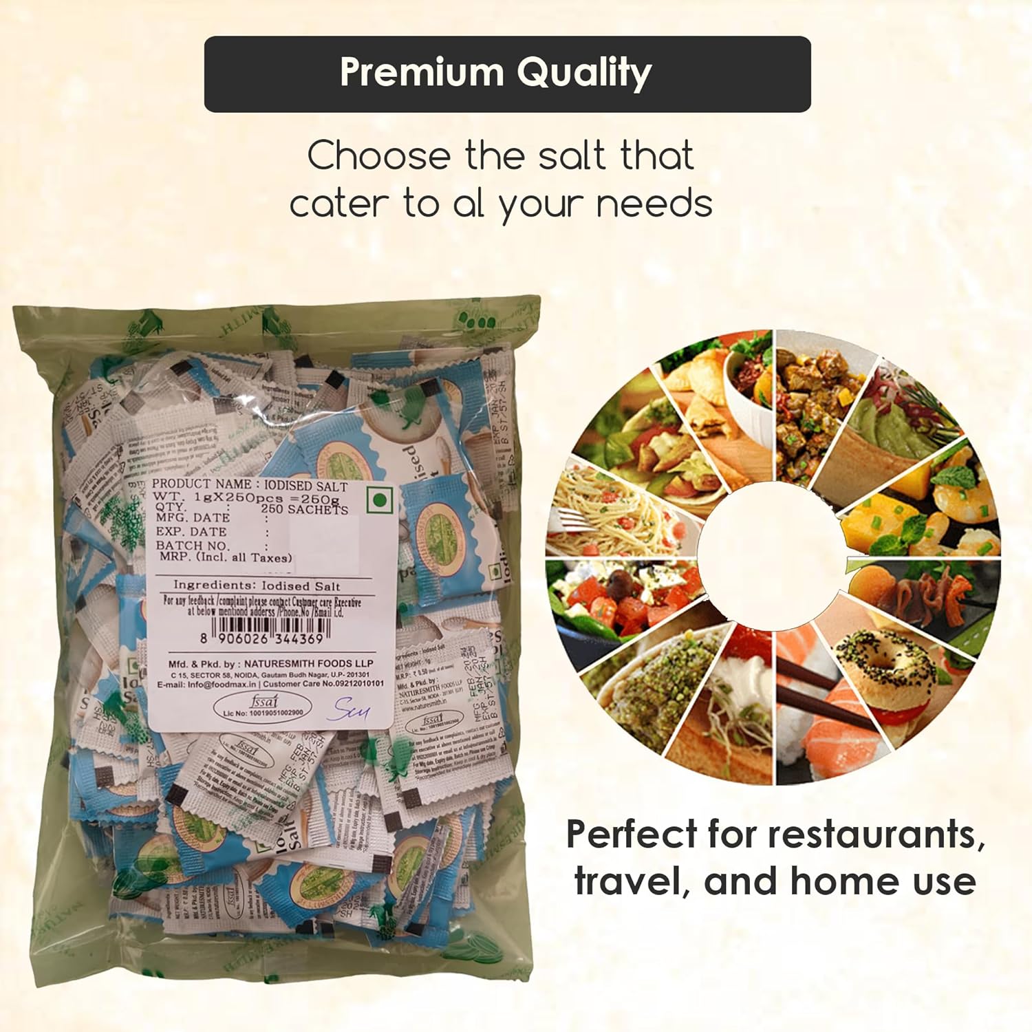 Naturesmith Salt Sachet 1 Gram Packet 250 Pcs