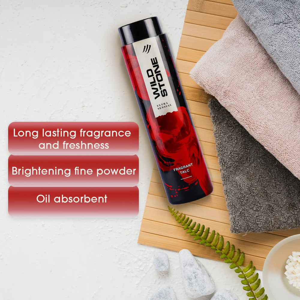 Wild Stone Ultra Sensual Fragrant Talc 100 Grams