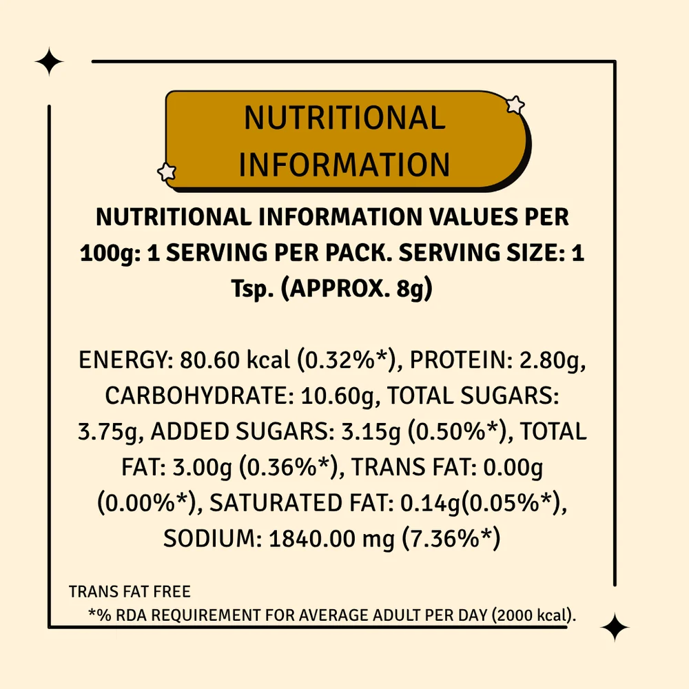 American Mustard Sauce 8 Gram Sachet Packet 100 Pcs