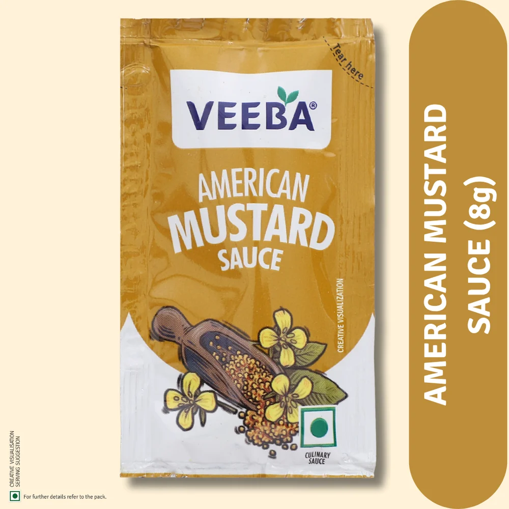 American Mustard Sauce 8 Gram Sachet Packet 100 Pcs