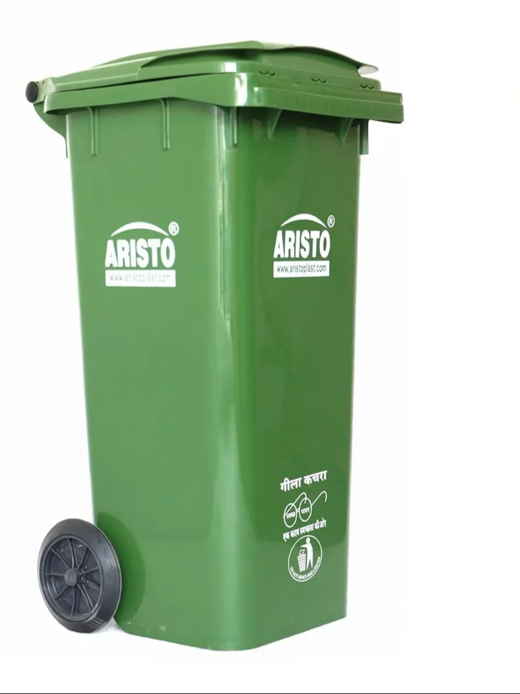Plastic Dustbin 120 Liter Wheel Aristo