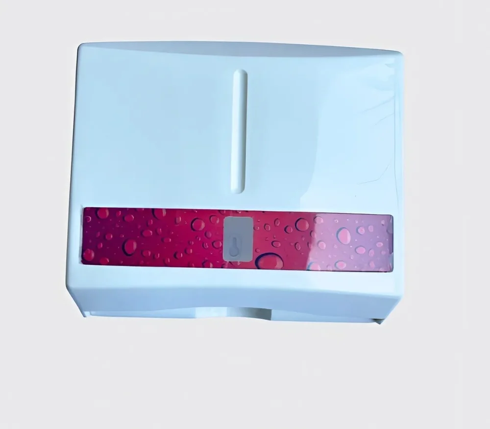 M Fold Dispenser White Small ABS Push Button Manual