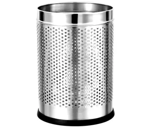 Stainless Steel Dustbin 8x12 Open 8 Liter