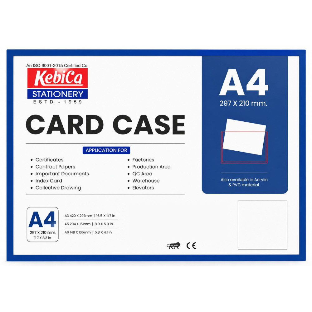 Image of Checklist Holder Wall Hanging Normal (A4-PVC Sign Holder) Kebica