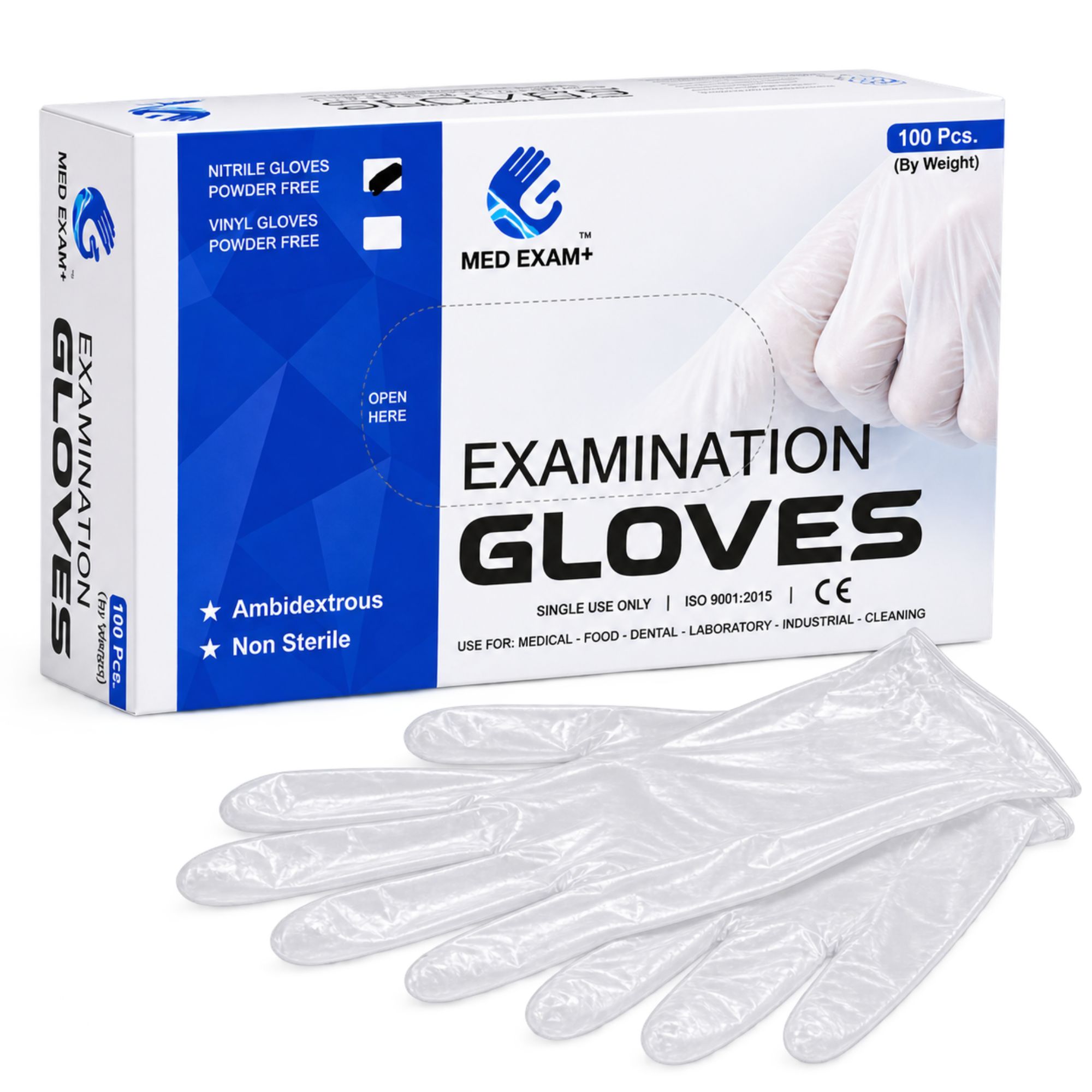Hand Gloves Surgical Vinyl Transparent