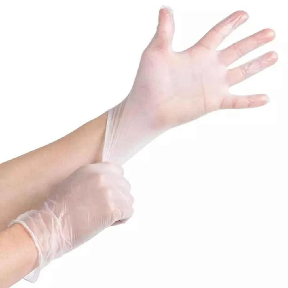 Image of Hand Gloves Surgical Vinyl Transparent Pack of 100