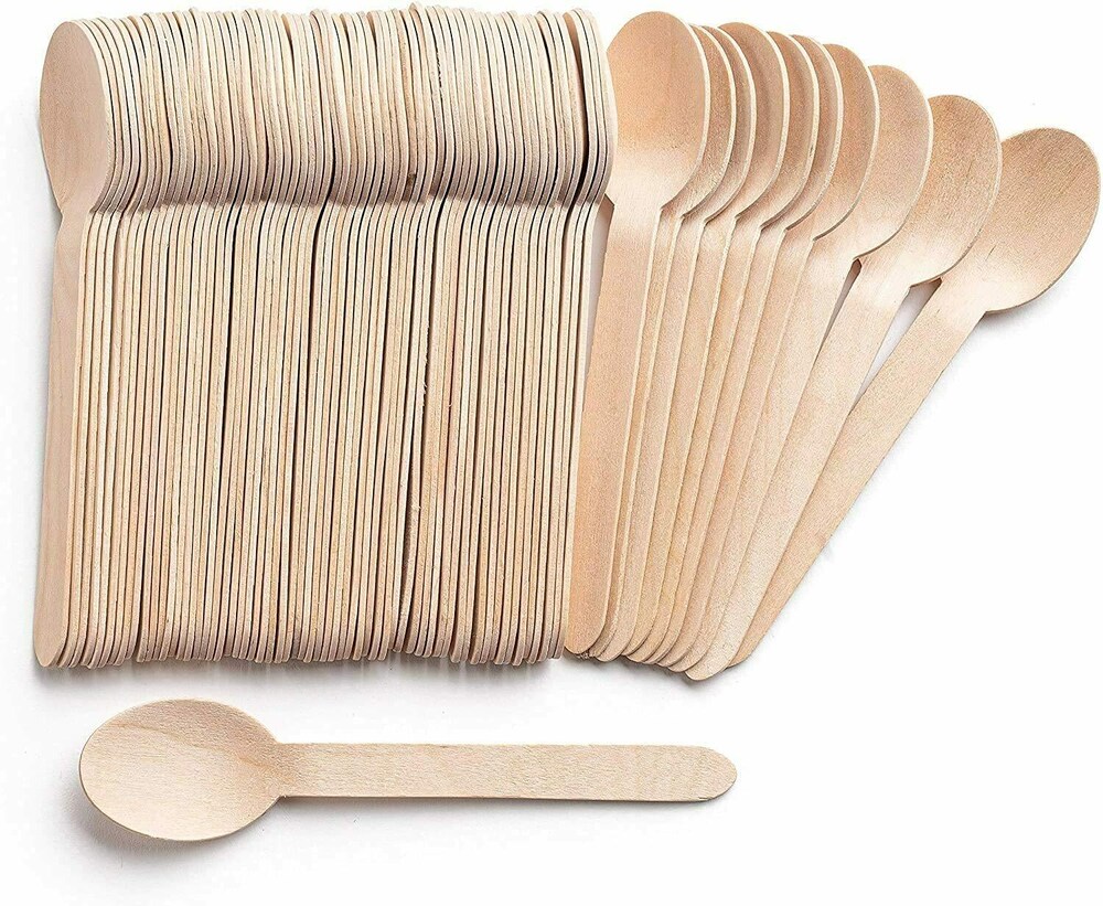 Wooden spoon 100 pcs pkt 160 mm