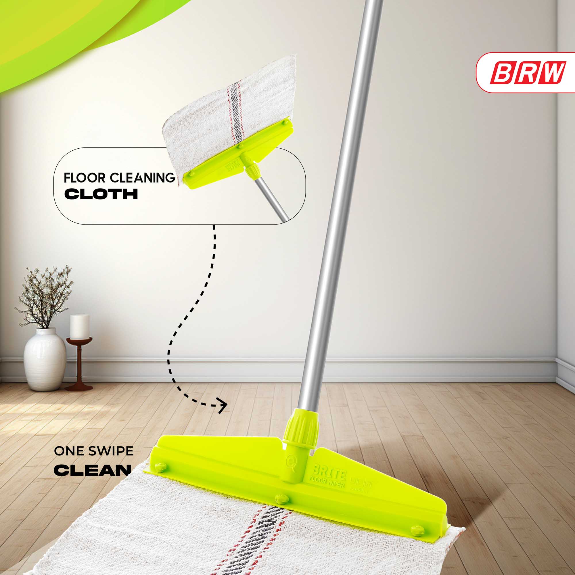 Floor Wiper Bright 18 with duster BRW