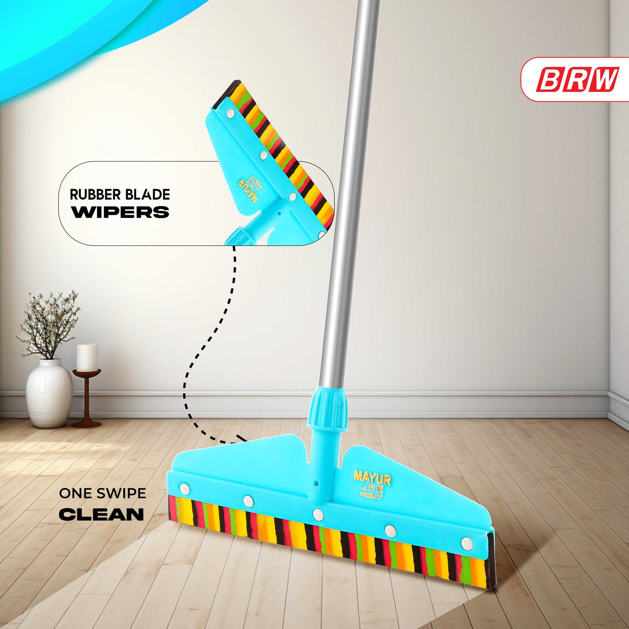 Floor Wiper Mayur 18 BRW with 5ft rod