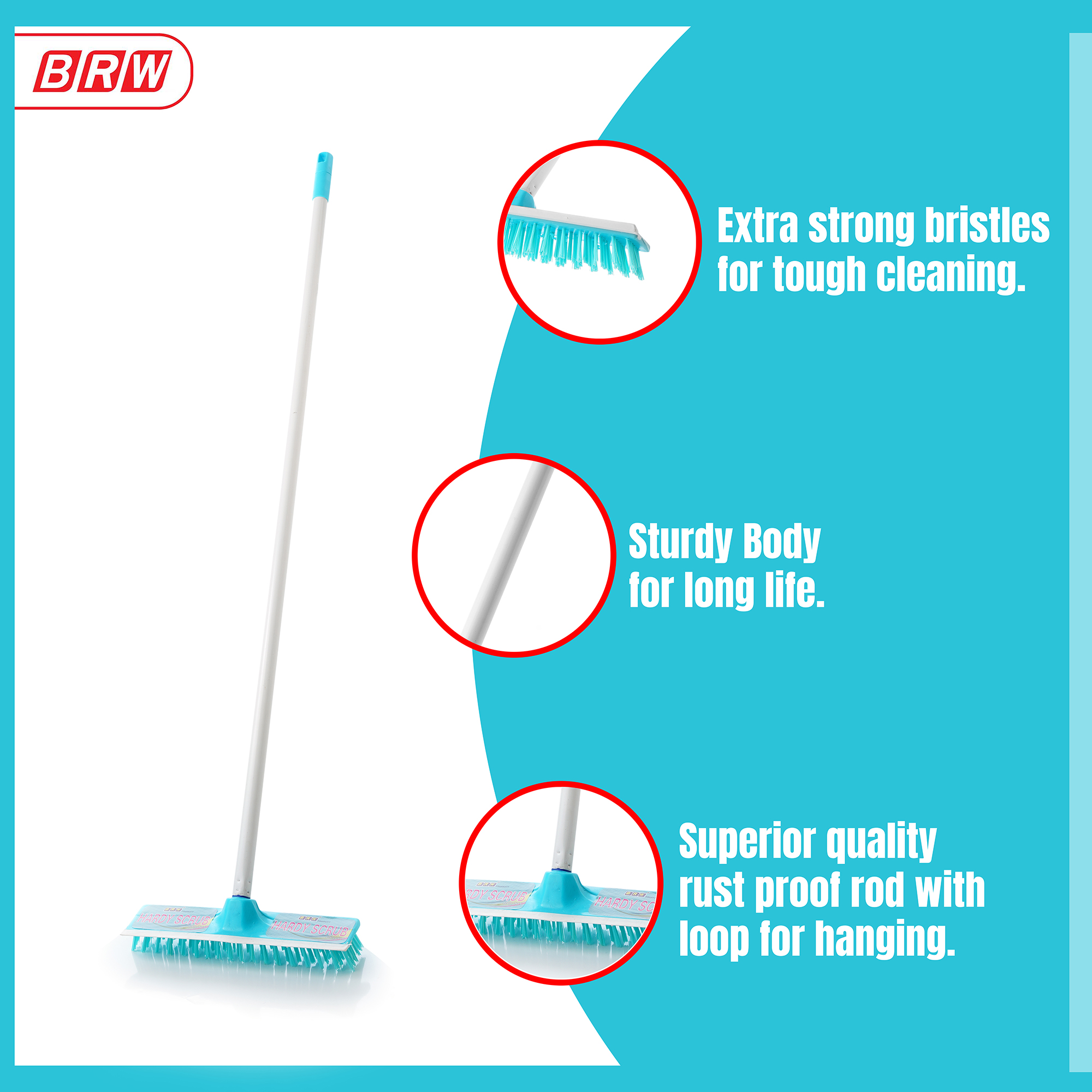 Floor Brush with Wiper BRW