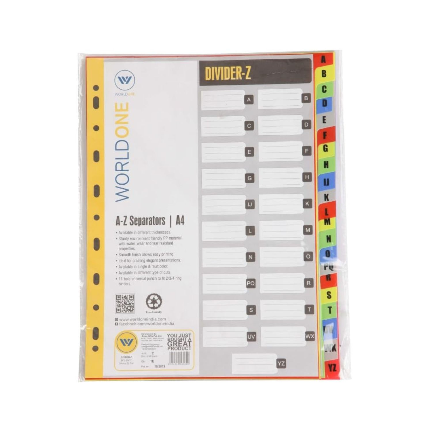 Divider-Z Separators A4 Worldone