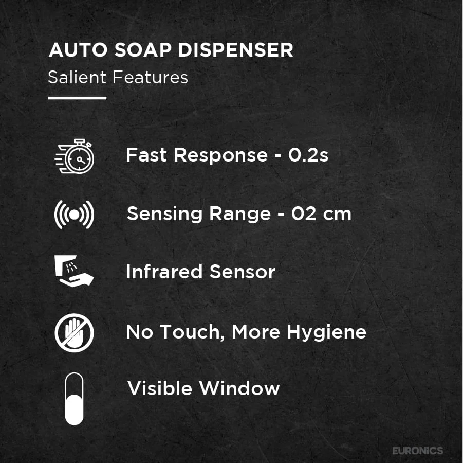 Soap Dispenser automatic Euronics 1100ml ES06N White