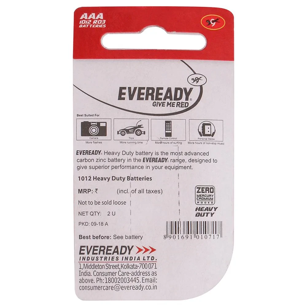 Eveready Battery Cell AAA 1012