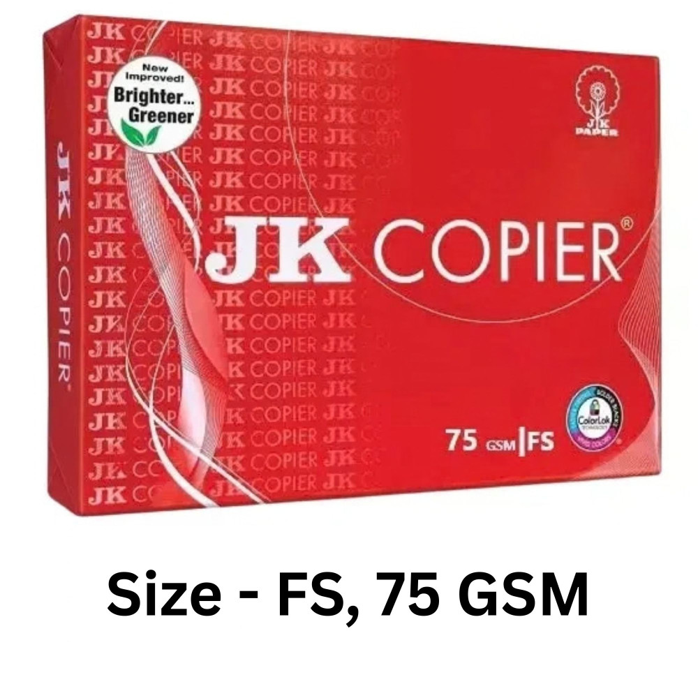 Image of JK Copier Paper, FS Size, 75 GSM, 500 Sheets