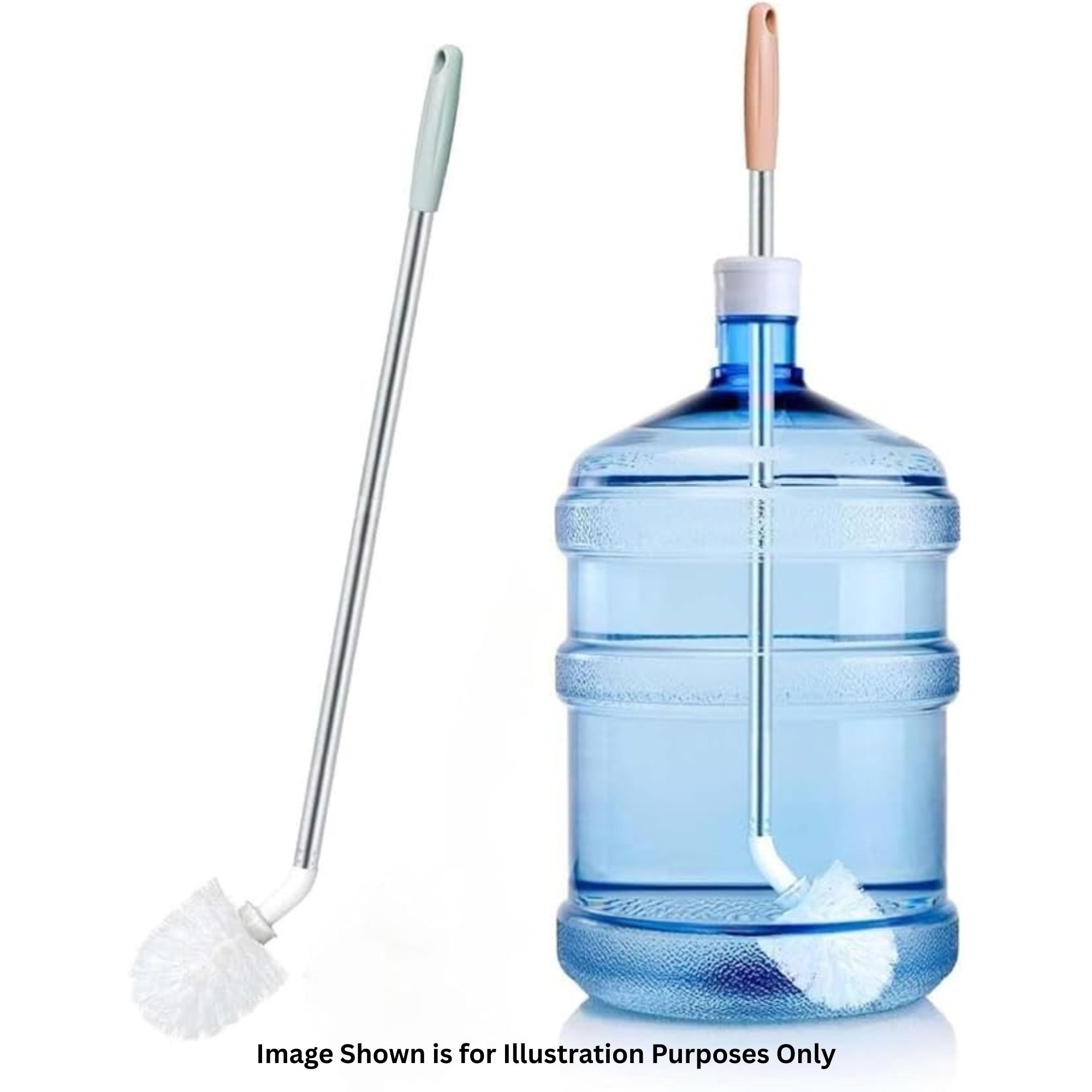 Generic Water Bottle Cleaning Brush 360 Deg Rotating Long Handle Up to 20 L Bottles Heavy-Duty