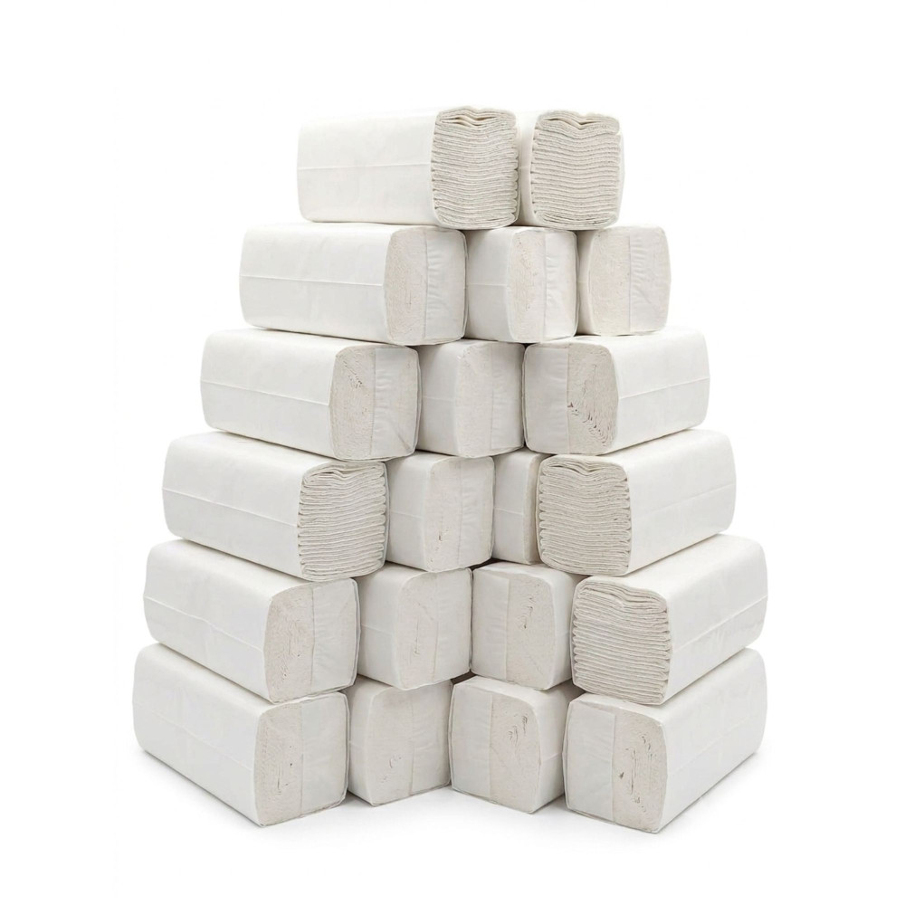 Image of Saraya Mystair 4008 M-Fold Tissues, 1 Ply, 100 Sheets, 19 cm x 21 cm, RC, Pack of 20