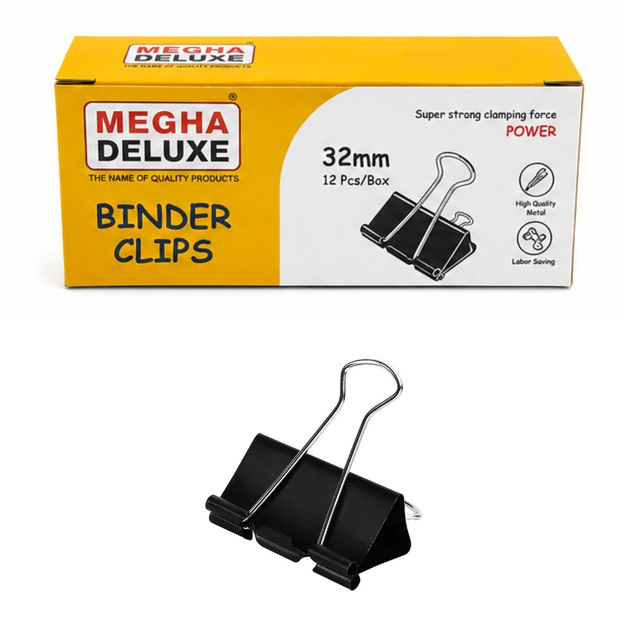 Binder Clip 32 mm Size Megha BC-132
