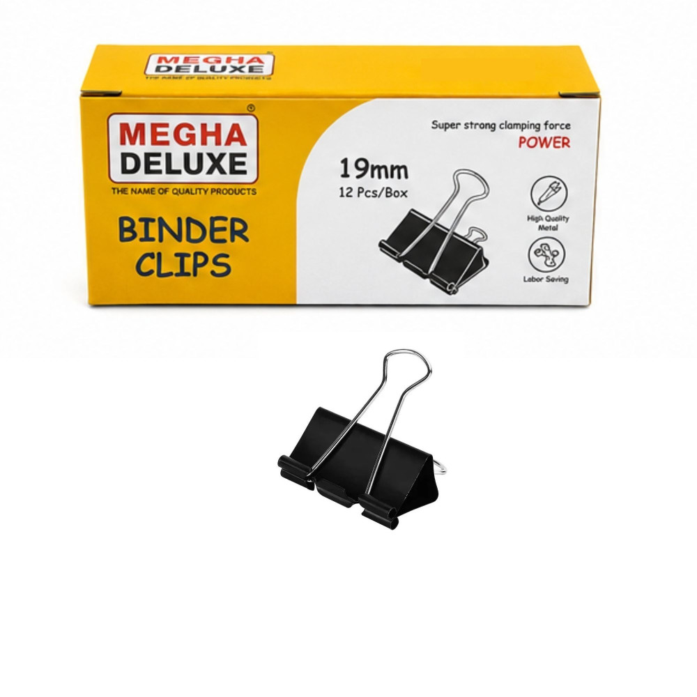 Image of Binder Clip, 19 mm Size, Megha BC-119