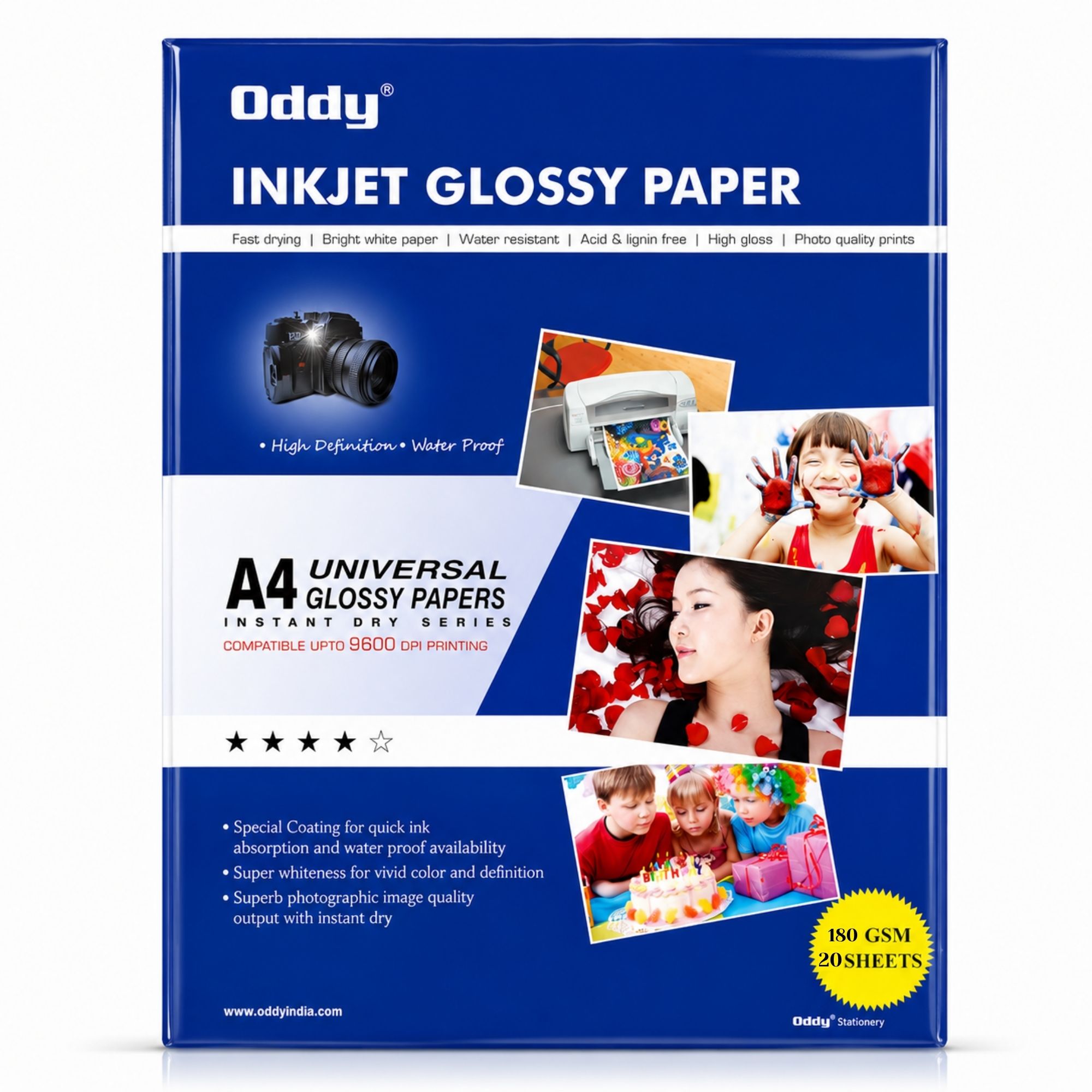 High Resolution Paper A4 180 GSM Oddy HPG180A4-20