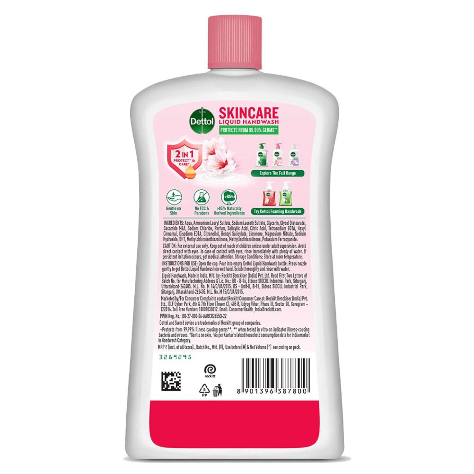 Dettol Handwash Refill Skincare 875 ml
