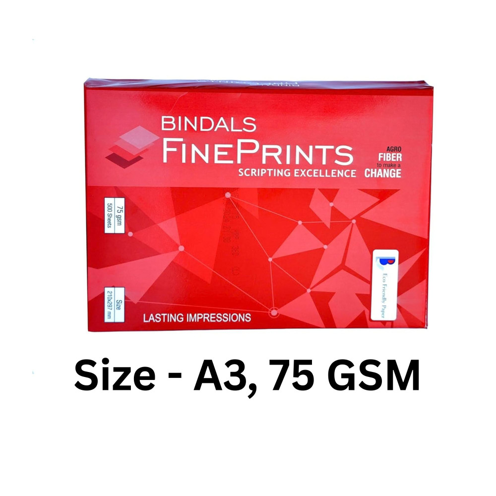 Image of Bindal Copier Paper, A3 Size, 75 GSM, 500 Sheets