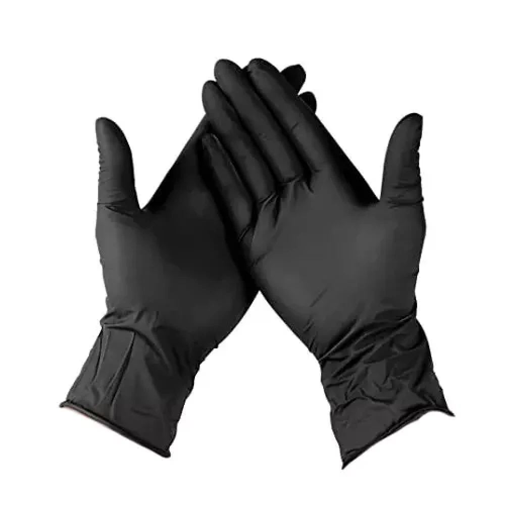 Image of Hand Gloves Surgical Nitrile Black Pack of 100