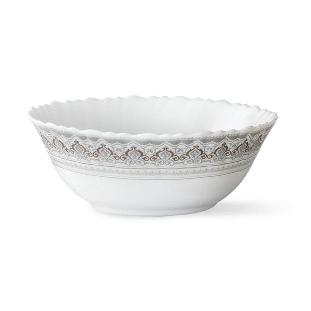 Image of Serving Bowl 7" Flutedware White Borosil