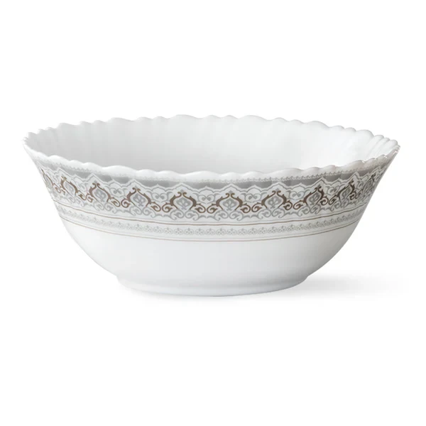 Serving Bowl 8 Flutedware White Borosil