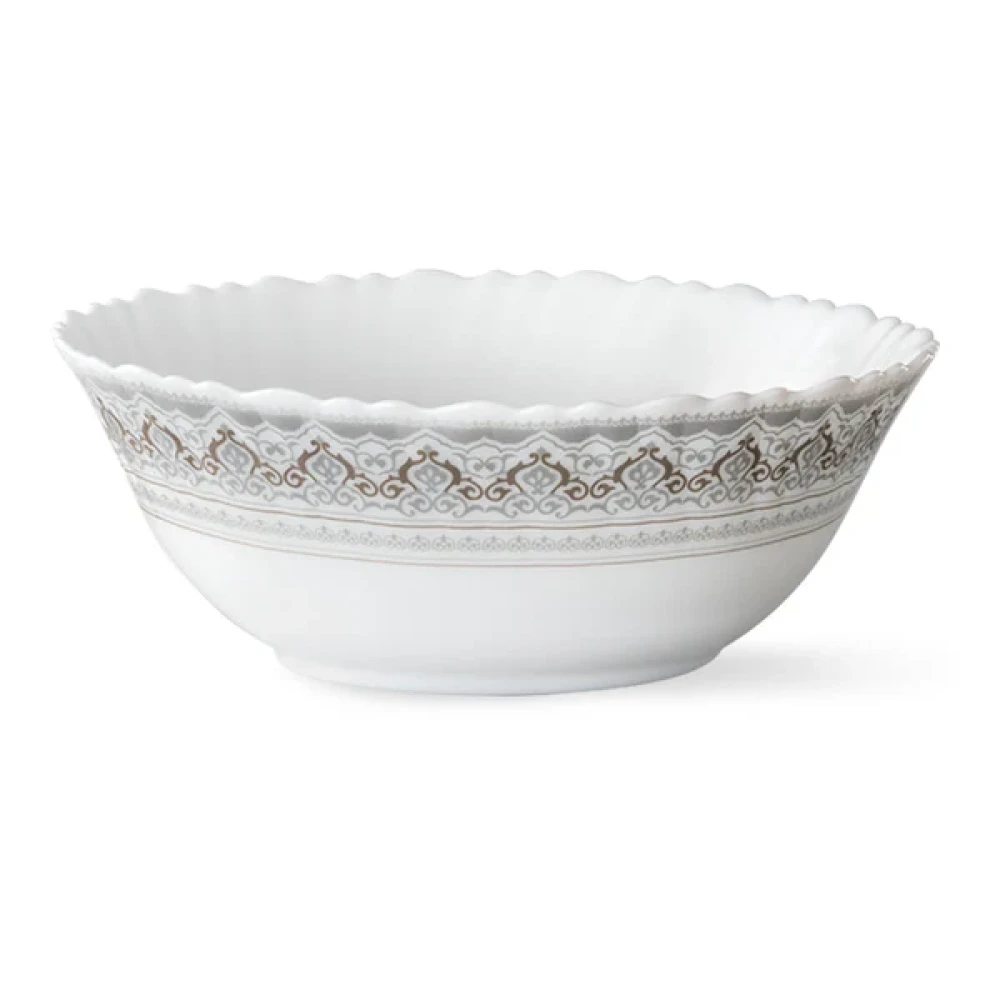 Image of Serving Bowl 8" Flutedware White Borosil