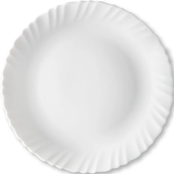 Quarter Plate 75 Flutedware White Borosil