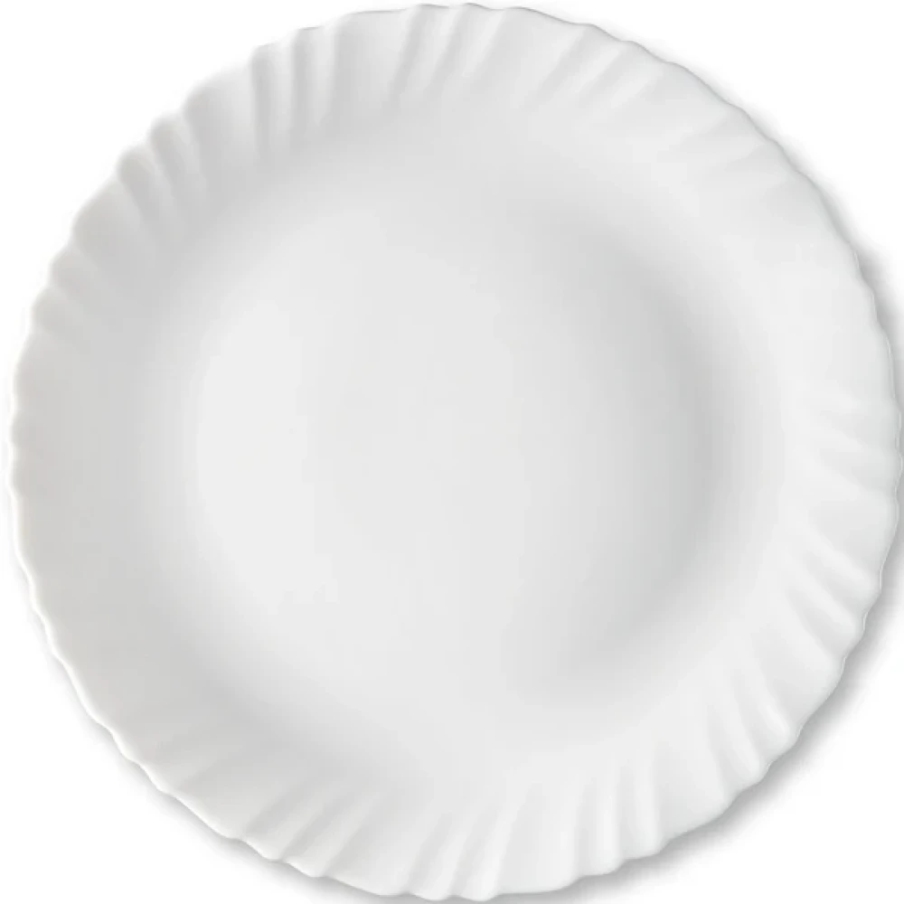 Image of Quarter Plate 7.5" Flutedware White Borosil