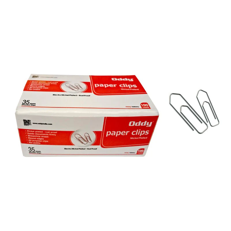 Paper Clip Nickel Plated Oddy 35MM PC-35MM - 100 Pcs Box