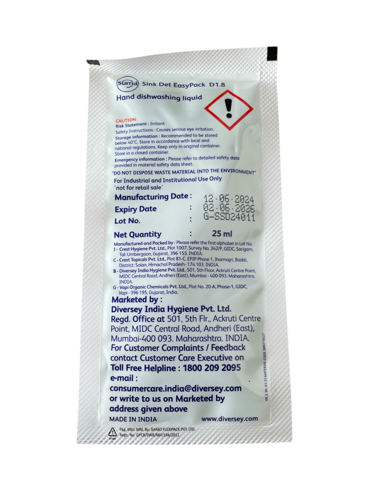 Suma Sink DET EP D18 25ML Sachet