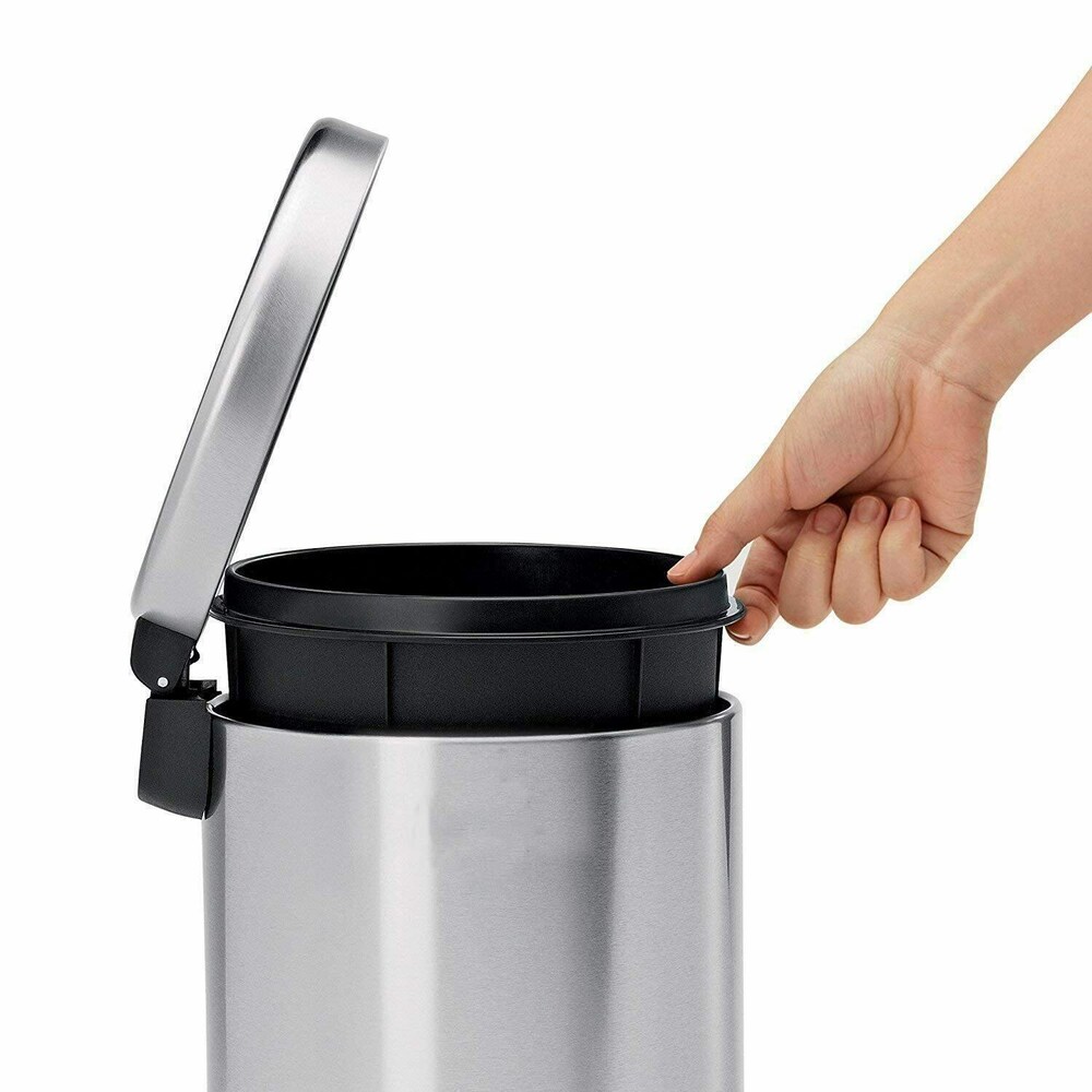 Stainless Steel Dustbin 10x14 Paddle 11 Liter