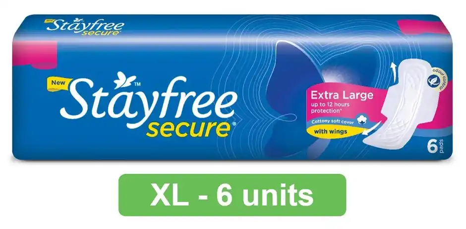 Sanitary Pad Stayfree Secure XL 6 Pads