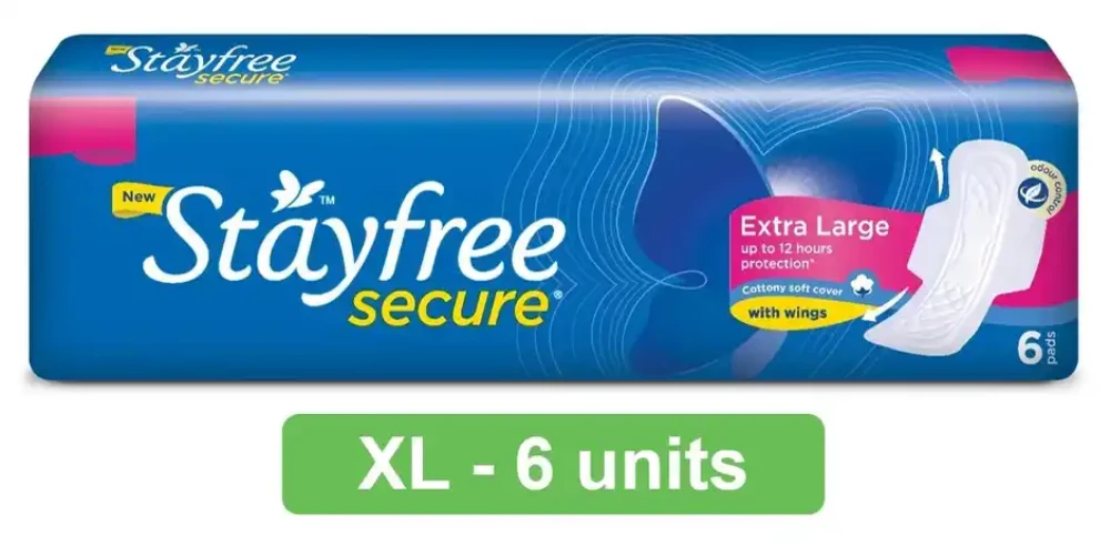 Image of Sanitary Pad Stayfree Secure XL 6 Pads