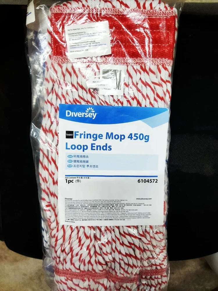 Taski Fringe Mop 450g Loop End Red