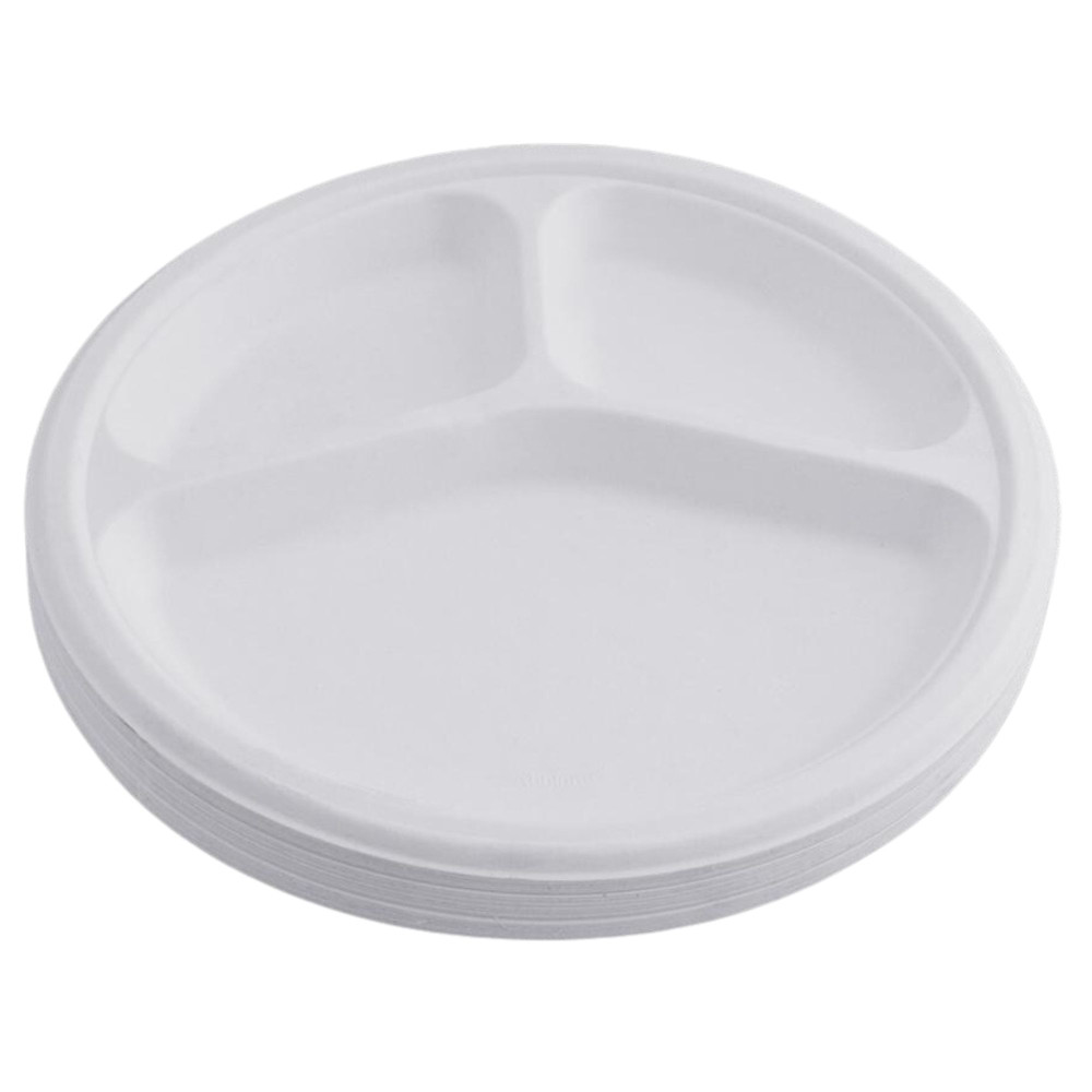 Image of Disposable Plates 10" 3 Partition-25 Pcs