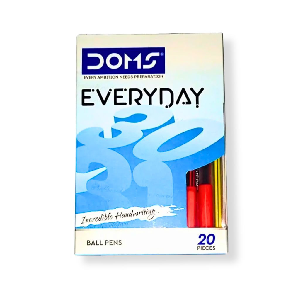 Everyday Blue Pen DOMS Pack of 20