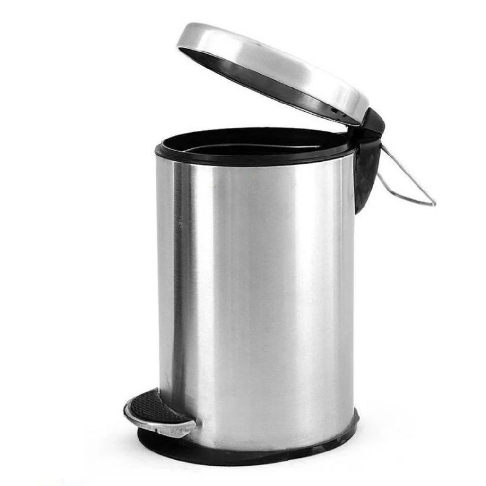 Image of Stainless Steel Dustbin 8x12 Paddle 8 Liter