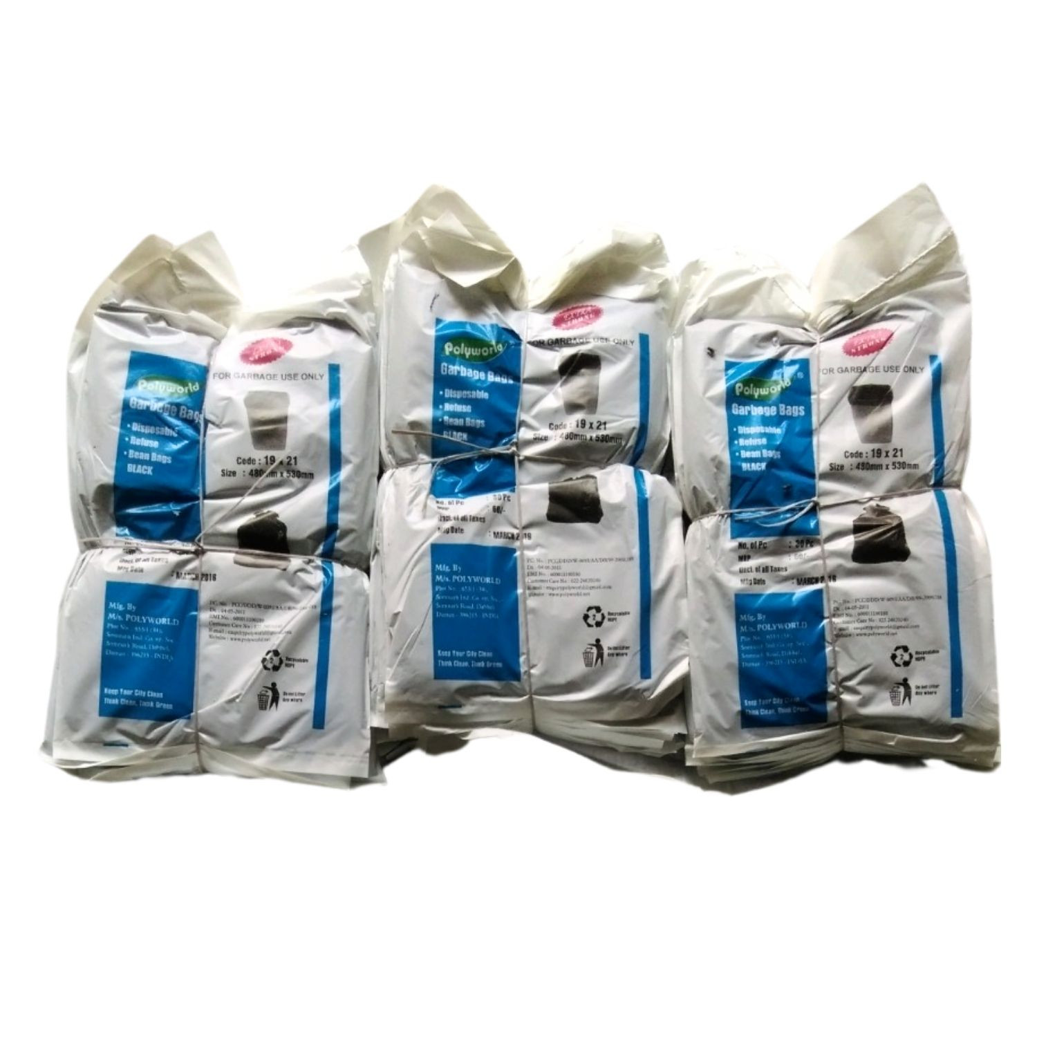 Garbage Bag Black 2939 Packet 10Pcs